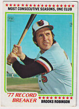 1978 Topps Baltimore Orioles #4 Brooks Robinson  77 Record Breaker Baseball Card