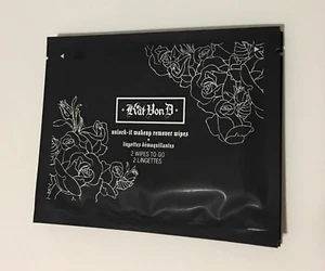 3 Kat Von D Unlock-It Makeup Remover Wipes 2 WIPES TO GO SAMPLE PACKET SEALED - Picture 1 of 2