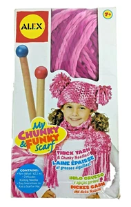 Alex My Chunky Funky Schal oder Mütze Strickset 2008 Garn Stricknadeln Alter 7+ - Bild 1 von 6