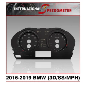 Speedometer Faceplate Fits a 2016-2019 BMW (3D/SS/MPH) - Picture 1 of 3