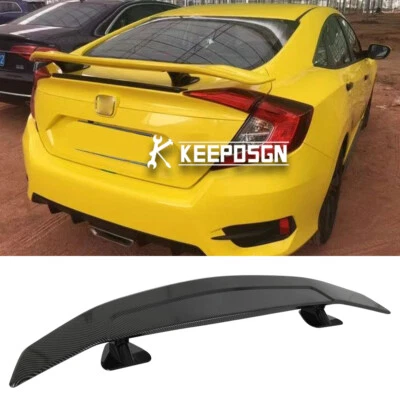 For Honda Civic Si Tyre R Civic Del Sol Carbon Look Rear Trunk Spoiler GT Wing - Image 1 of 4