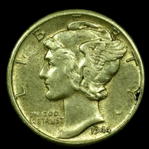 1944-D 10C Mercury Dime XF 90% Silver 20ooc1020 - Picture 1 of 2