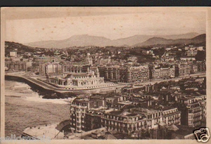 ANTIGUA POSTAL SAN SEBASTIAN ENSANCHE BARRIO DE GROS POSTCARD POSTKARTE CC01122 - Picture 1 of 1