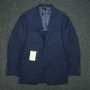 Suitsupply Blazer Mens 38L Blue Havana Half Lined Vitale Barberis Canonico Wool - Picture 1 of 17