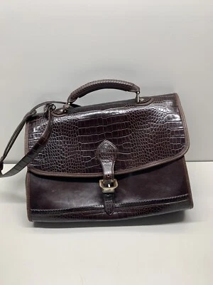 Brighton коричневый кожаный портфель сумка через плечо - Изображение 1 из 4