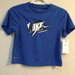 Nike Kids Swoosh Logo T Shirt Dry Fit The Nike Tee Breathable Soft Sports NWT - Picture 1 of 4