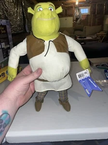 Shrek The Third Plush Ogre Doll Green Stuffed Toy 12 in Kellytoy 2007 Clothed - Picture 1 of 4