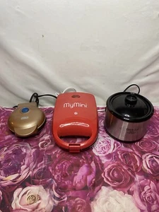 Small Kitchen Appliances Grilled Crockpot And Waffle - Picture 1 of 6