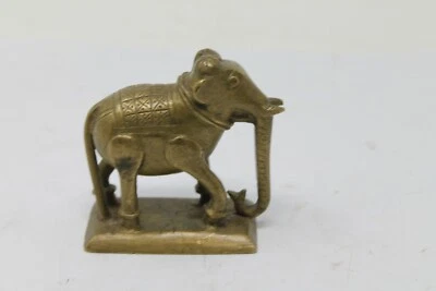 1930 年代旧黄铜手工铸造大象雕像,漂亮 Patina NH6284 — 第 1/4 张图片