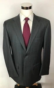 Tuta uomo Tasso Elba Macys Vitale Barberis Canonico lana righe grigio 40L 34x30 - Foto 1 di 12