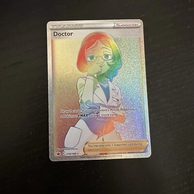 Doctor (Secret) 214/198 Swsh06: Sword & Shield - Chilling Reign Holo - Image 1 of 2