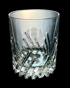 Glenlivet Diagonal Cut Glasses White Etched Logo Tumbler Scotch Whisky - Picture 1 of 7