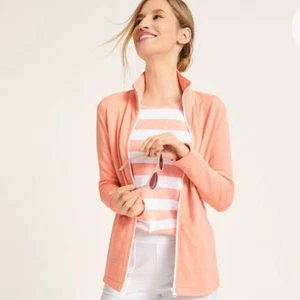 Chaqueta T by Talbots Slub Terry UPF50+ Rosa Claro Talla Pequeña Pequeña - Imagen 1 de 12