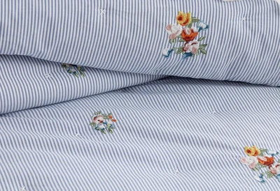 Pottery Barn PB Teen Delilah Embroidered F/Q Quilt & 2 Standard Shams - Image 1 of 4