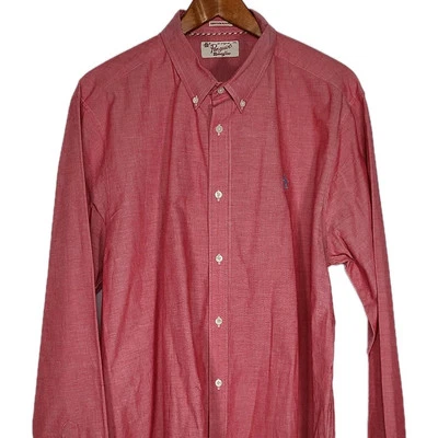 Camisa de vestir Penguin by Munsingwear para hombre manga larga con botones rosa XXL Foto 1 de 4
