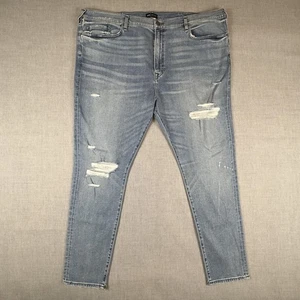True Religion Jeans Herren 46 Blau Mick Slouchy Skinny Distressed Stretch Denim - Bild 1 von 11