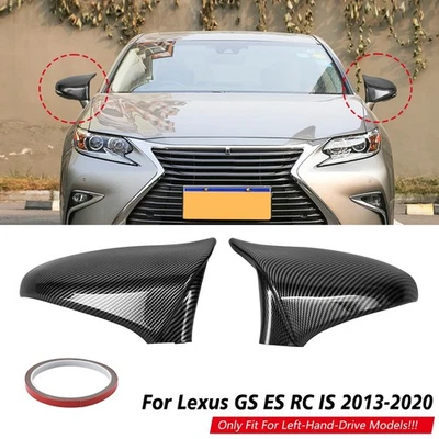 M Horn Carbon Fiber Mirror Cover Caps For Lexus IS GS ES RC LS 200 350 2014-2020 Foto 1 de 4