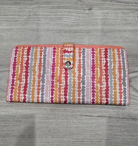 Vera Bradley Slim Travel Organizer In Confetti Stripes Retired Print - Picture 1 of 7
