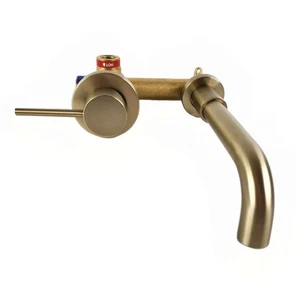Sumerain Wall-Mount Vessel Bathroom Sink Faucet Brushed Gold - Bild 1 von 20