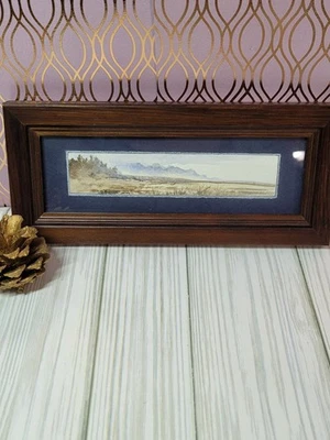 De colección Original Miniatura Acuarela Oregon Coast Gene Staples 1988 Lonely Beach Foto 1 de 4