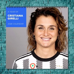 Calendario de Pared Cristiana Girelli 2026 Calendario de Celebridades 12 Meses Regalo para Aficionados - Imagen 1 de 4