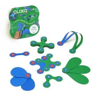 Clixo Itsy Pack Green and Blue Magnetic Flexible Building Toy 18 Pieces - Picture 1 of 3