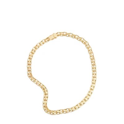 Collar de cadena de 16 pulgadas vintage de plata 925 fina y oro de 18 quilates TOM WOOD para hombre PVP 600 Foto 1 de 4