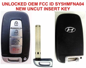 UNLOCKED OEM HYUNDAI AZERA GENESIS Sonata SMART REMOTE UNCUT KEY FOB SY5HMFNA04 - Picture 1 of 2