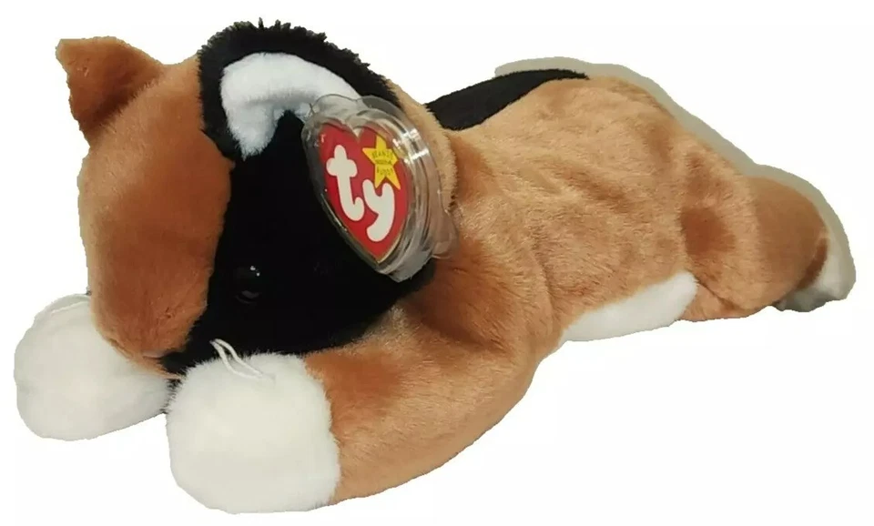 Ty rare Retired Cat Ty Beanie Buddy - CHIP the Cat (13 Inch) Plush Stuffed Toy