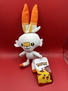 POKEMON PLUSH SCORBUNNY 12" Stuffed Doll Game Freak Toy Factory 2021 Orange Ears - Picture 1 of 18