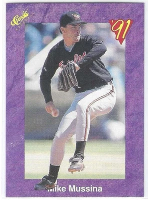 Mike Mussina 1991 Purple Classic #146 Baltimore Orioles HOF Rookie - Image 1 of 2