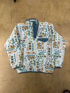 PATAGONIA Synchilla Snap-T Fleece Sweater Aztec Pattern Tribal Kids L 12 - Picture 1 of 5
