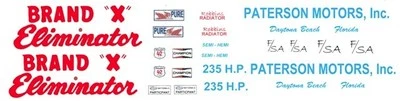 Calcomanías de coche ranura escala 1/64 HO MARCA "X" 1965 Plymouth Barracuda NHRA Drag Foto 1 de 2