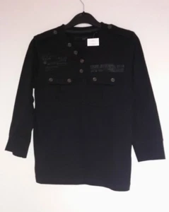 Lovely Boys Black Long Sleeve Button Neck Top from New Look - Age 10 - BNWT! - Picture 1 of 3