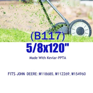 Replacement Mower Belt 5/8x120" For John Deere M118685 M154960 M112269 54" Deck - Picture 1 of 10