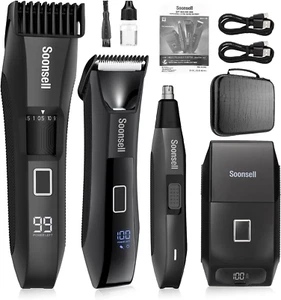 4 IN1 Men'S Grooming Kit,Beard Trimmer for Men,Manscape Groin & Body Hair Trimme - Picture 1 of 12