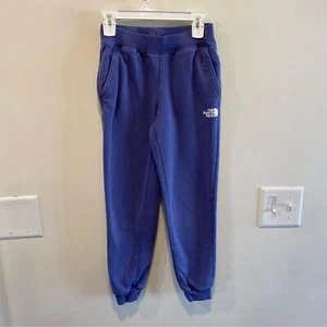 The north face fleece lined jogger sweatpants in girls 7/8 blue - Picture 1 of 5