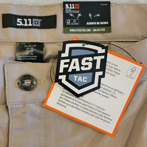 Pantaloni cargo 5.11 Tactical Fast Tac Ripstop nuovi con etichetta uomo 40x30 beige leggeri - Foto 1 di 7
