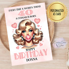 Personalisierte benannte Geburtstagsgrußkarte Damenkarte Geschenk Andenken 40.