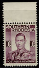 Southern Rhodesia Gvi Sg47, 10D Purple, Nh Mint.