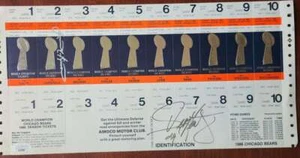 Dennis McKinnon Dennis Gentry JSA Coa 1986 Bears Season Tickets Signed - Picture 1 of 1