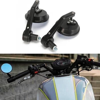 Espejos retrovisores de extremo de manillar Café Racer 7/8" negros para Ducati Monster 796 696 1100 EE. UU. Foto 1 de 4