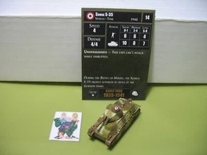 =Axis & Allies Miniatures TEMPRANA GUERRA Somua S-35 con tarjeta 10/50= - Imagen 1 de 1