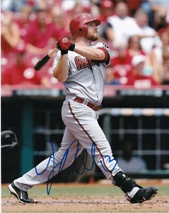 JASON KUBEL  ARIZONA DIAMONDBACKS   ACTION SIGNED 8x10 - Picture 1 of 1