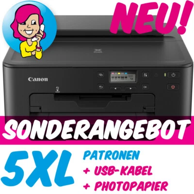 Canon PIXMA TS705a TS 705a im Set inkl. 5 XL-PATR0NEN +U$B+FOTOPAP!ER NEU&SOFORT - Bild 1 von 2