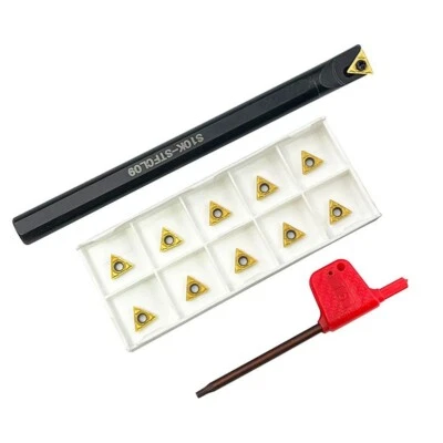 93° S10K-STFCL09 3/8" Internal Turning Boring Bar +TCMT090204-MM Carbide Insert - Image 1 of 4