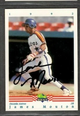 1992 Classic #207 James Mouton Osceola Astros Baseball Signed Autograph (D3) - Image 1 of 2