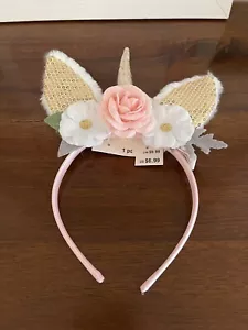 Unicorn Bunny Ears Headband Easter New With Tags - Picture 1 of 3