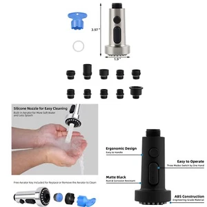 Kitchen Faucet Spray Head Pull Down Out Nozzle Sprayer Replacement Parts - Picture 1 of 37