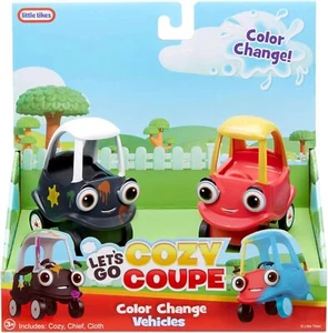 Mini véhicules à changement de couleur Little Tikes Let’s Go Cozy Coupe™ 2 pièces pour rouge - Photo 1 sur 9
